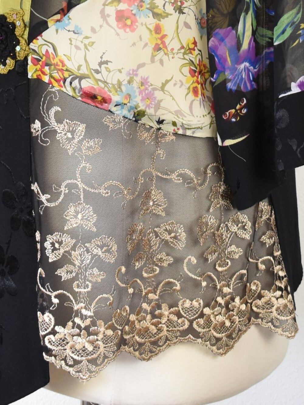 Spencer Alexis Floral Lace Kimono Cardigan Jacket - 1X - Picture 3 of 9